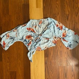 Cute floral half top